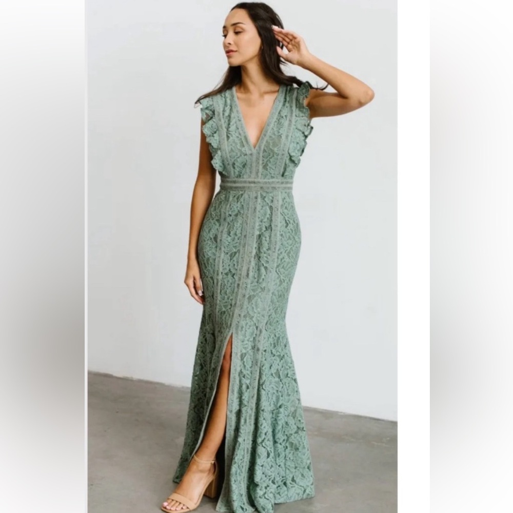 Baltic Born Sage Lace Maxi Dress - XS, NWT